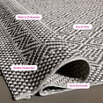 thumbnail image 6 of SAFAVIEH Courtyard Marisa Border Indoor/Outdoor Area Rug, 4' x 5'7", Grey/Black, 6 of 13