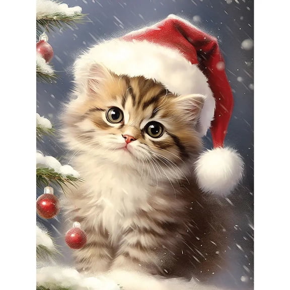 Bits and Pieces Christmas Kitten Jigsaw Puzzle 300 Large Piece 18" x 24"