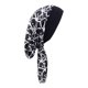 thumbnail image 3 of Gorro de moda Impreso Turbante elástico Envoltura para el cabello Envoltura para el del cabell el cáncer Pérdida de cabello , Alfabeto Negro Soledad Gorro de dormir, 3 of 6