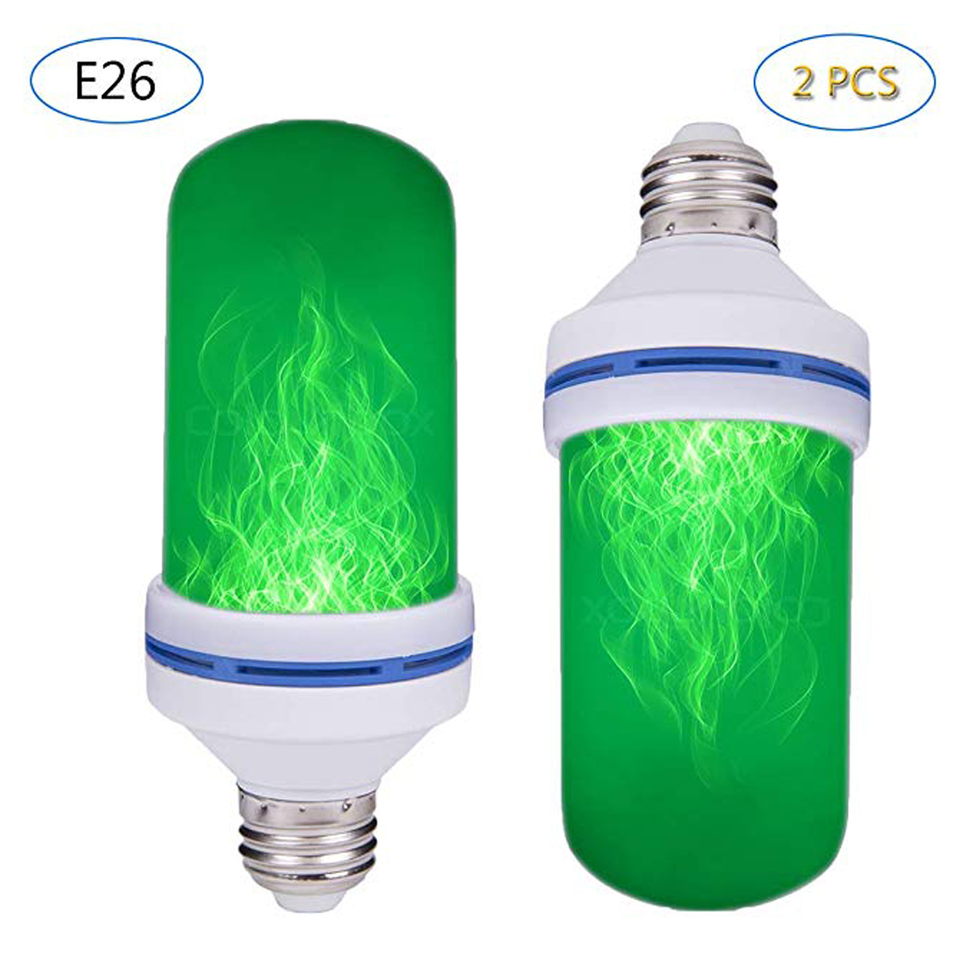 LELINTA LED Flicker Flame Effect Bulb 2 Pack Fire Light with Upside