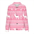 thumbnail image 7 of Fartey Womens Christmas Cardigans Sweater Funny Xmas Print Long Sleeves Button Down Sweater Fashion Holiday Party Cardigan Coat Pink S, 7 of 7