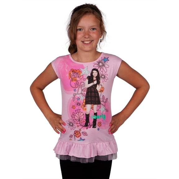 iCarly - Glitter Floral Carly Girls Juvy Dress - Juvy 7/8