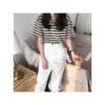 thumbnail image 3 of Women Crewneck Striped Short Sleeve T-Shirt Top Blouse Vacation Office Work Blouse Top, 3 of 4