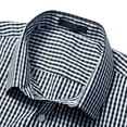 Aimik Men's Plaid Dress Shirt Casual Long Sleeve Collared Button