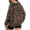 thumbnail image 2 of FOR U DESIGNS Red Mushroom Hooded Sweatshirt Women with Front Zipper Lightweight Hoodies Size XS Oversized Hoodie Cardigans for Women Trendy Fall with Drawstring Sportswear, 2 of 7