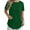 Green, variant on Comfort Colors Tshirt for Women Solid-color Fashionable Back-button T-Shirts Round-neck Top Short-sleeved Round-neck Top/T-Shirts