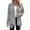 Gray, variant on Lovskoo 2024 Women's 2023 Casual Lapel Cardigan Long Sleeve Open Front Irregular Hem Soft Long Coat with Pockets Dark Blue