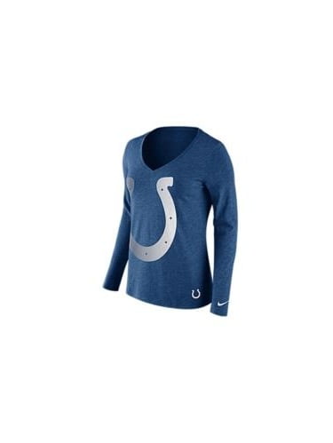 Nike Women's Long-Sleeve Indianapolis Colts Logo Wrap T-Shirt, Size: (M), BLUE by Nike