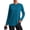 Dark Blue, variant on Pinspark Long Sleeve Workout Tops for Women Solid Athletic Shirts Lightweight Yoga Shirt Stretchy Running Top Loose Fit Dark Blue XXL