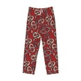 thumbnail image 6 of Uemuo Snake Pattern Men's Wide Leg Palazzo Lounge Pants with Pockets Light Weight Loose Comfy Casual Pajama Pants-Small, 6 of 9