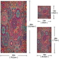 thumbnail image 2 of Coolnut 3 PCS Towel Bohemian Mandala Pattern Cotton Bath Towel Set (1 Bath Towel, 1 Hand Towel, 1 Washcloth) for Bathroom, Super Soft and Quick Dry Towels, 2 of 6