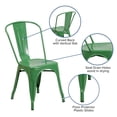 thumbnail image 4 of Pemberly Row Modern Stackable Metal Dining Side Chair in Green, 4 of 8