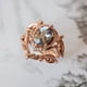 thumbnail image 5 of Anillo de compromiso con diamantes rojos y oro rosa de 18 quilates con incrustaciones de ópalo para mujer, chapado en Europa y América, 5 of 5