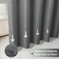 thumbnail image 3 of Yiannan Fabric Extra Long Water-Repellent Shower Curtain,Mold Resistant & Machine Washable Shower Curtain liner,72x84 Inches,Gray, 3 of 7