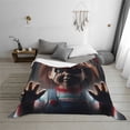 thumbnail image 3 of Lsque Chucky Print Flannel Throw Blanket, Ultra-soft Blanket for Bed, Couch, Car, Hypoallergenic Anti-pilling blanket-50"x40", 3 of 8