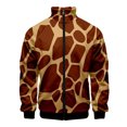 thumbnail image 3 of Chaqueta de cuello alto con estampado 3D de piel de serpiente de moda para hombre, abrigo de manga larga para ocio callejero, chaquetas de gran tamaño con cremallera, ropa de abrigo para hombre, 3 of 5