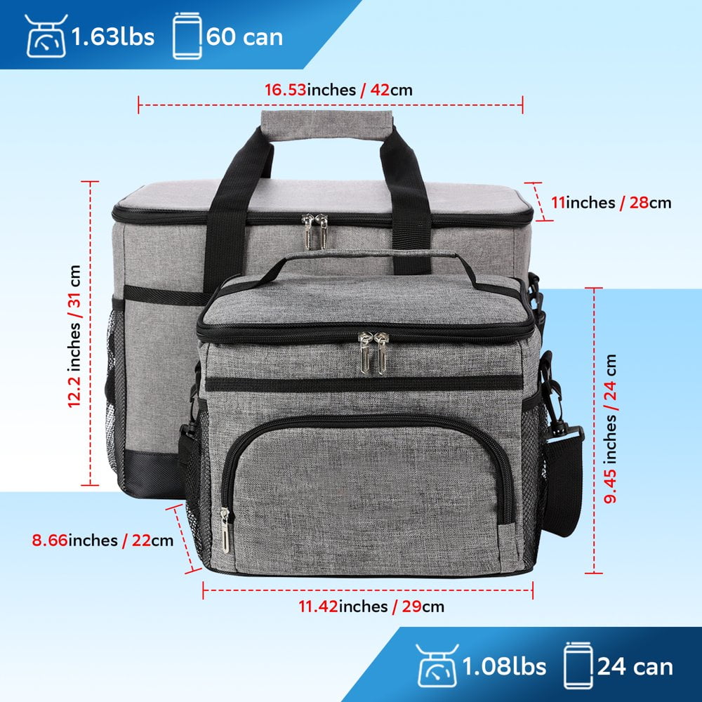CHOK 24 Can Soft-Sided Cooler with Shoulder Strap Gray - Walmart.ca