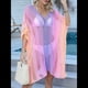 thumbnail image 5 of Vestido Corto de Crochet para Mujer, Elegante Vestido y de Verano, Informal y Calado. Rosa Púrpura Talla Única, 5 of 10