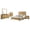 Weathered Brown/Natural Pine - 5-Piece, variant on Kaywood 4-piece Full Bedroom Set Natural Pine