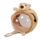 thumbnail image 2 of Bolso pequeño para mascotas, lindo, transparente, transpirable, cómodo, portátil, para animales pequeños, con cremallera de aleación, SS, un hombro, cubierta espacial para osito, 2 of 5