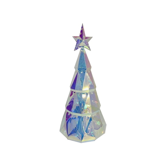 Prismatic Iridescent Christmas Tree Light Decorations, Prismatic Christmas Decor, 80 Led Cool White Lights for Indoor Holiday Décor, Christmas Eve Night Decor