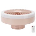 thumbnail image 4 of Ventilador eléctrico inteligente con control remoto y mini ventilador de 3 velocidades para el hogar y exteriores, color rosa, 4 of 15