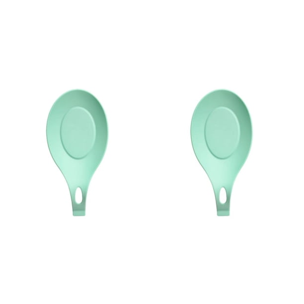 Injueey Lindo reposacucharas de PP para entusiastas del té: complemento indispensable para el juego de té Reposacucharas Le Creuset lago verde 1 2Conjunto