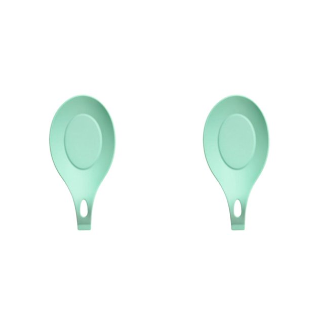 Youkk Silicone Spoon Rest For Convenient Tea Drinking Experience PP Le Creuset Spoon Rest Spoon Rest Kitchen Spoon Lake Green 1 2Set