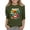 Army Green, variant on Kids First Day of School Three Quarter Sleeve Tee, 200G Stretch Polyester Cotton-Like Crew Neck Back to School Swing T-Shirt with Colorful Apple Pencil Print(Pink160)