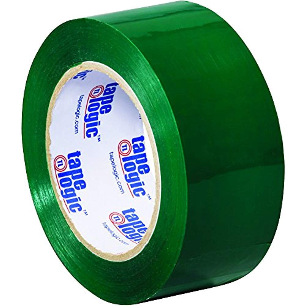 Tape Logic Green Carton Sealing Tape 2" x 110 Yard (6 Pack)