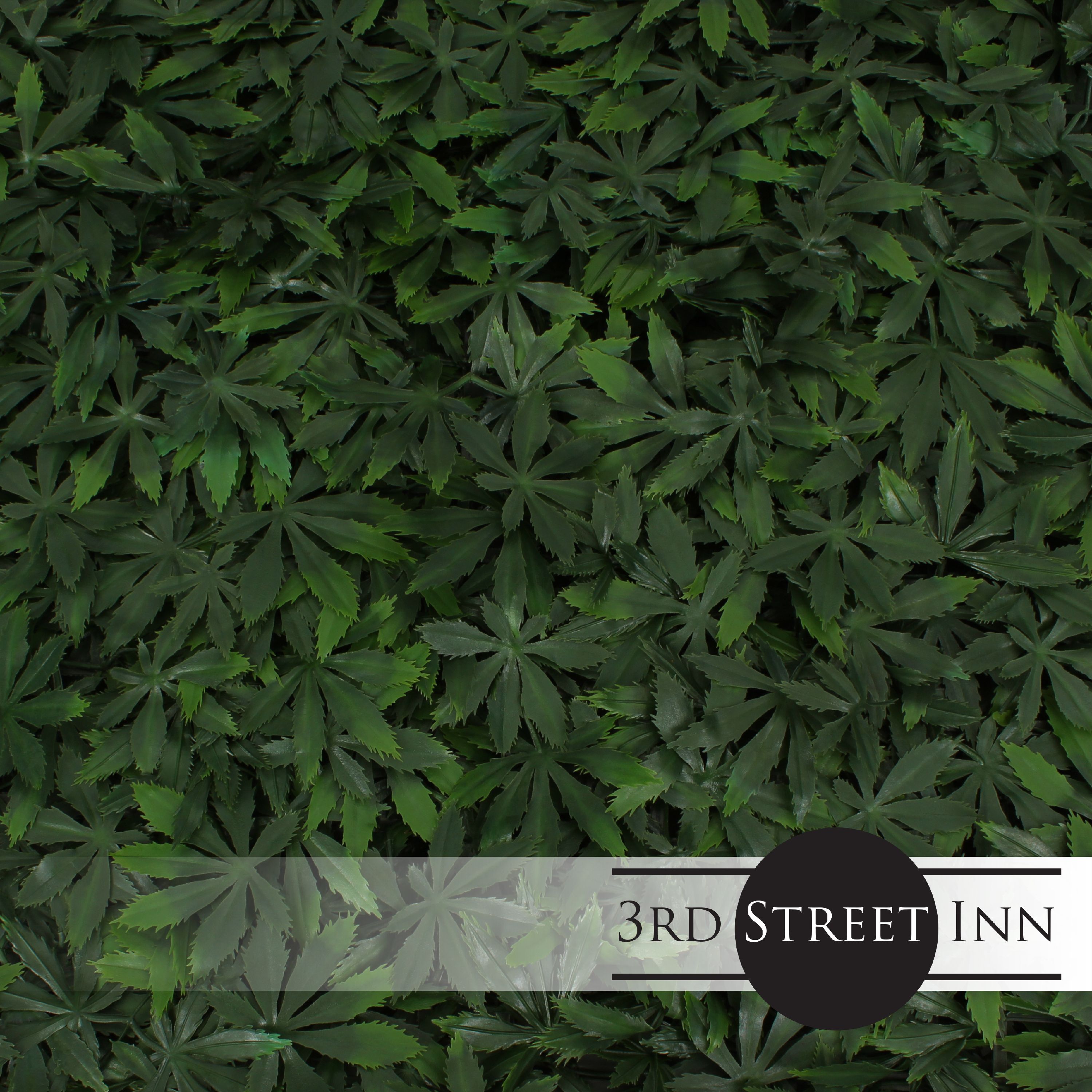 3rd Street Inn Artificial Marijuana Pot Leaf Hedge Fake