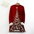 thumbnail image 4 of IROINNID Christmas Pullover for Women Oversize Loose Fit Thermal Tops Winter Plush Wool Warm Thicken Holiday Print Pullover,Burgundy, 4 of 4