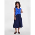 thumbnail image 2 of Scenario Women's and Women's Plus Ruffle Neck Tank Top with Tie Front, Sizes XS-4X, 2 of 5