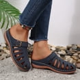 thumbnail image 3 of Dakaela Clogs for Women Mules Shoes Slip on Closed Toe Orthopedic Wedge Sandals Comfortable Summer Casual Walking Platform Slides Size 6-10 Blue, 3 of 7