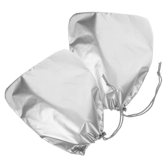 ADDHAT 2Ud Cubierta Para Espejo Exterior De Auto Gris Con Instalación Rápida Y Fácil