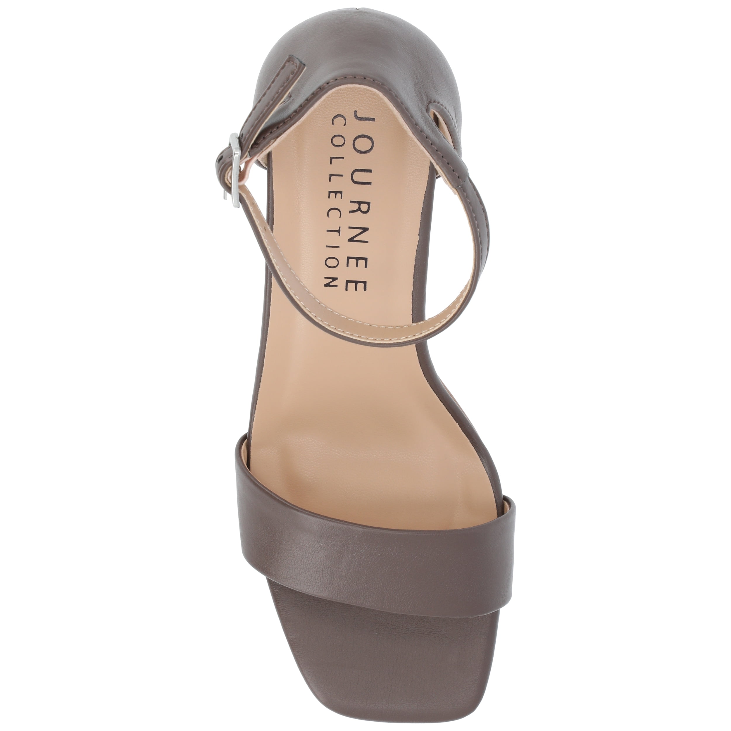 Journee Women's Valenncia SuperNatural Shades Narrow Width Open Square Toe Ankle Strap Sandals