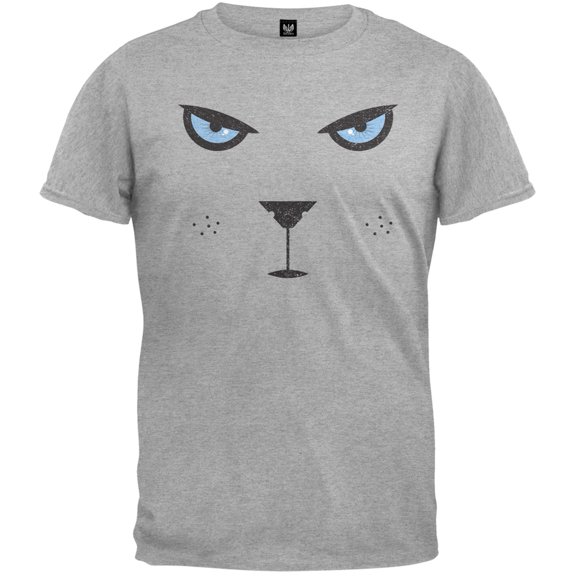 Cat Eyes Grey Men's T-Shirt - Medium