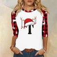 thumbnail image 2 of PuLe Merry Christmas Shirts Women Graphic Print Baseball T Shirt 3/4 Sleeve Raglan Christmas Tee Tops Merry Christmas Shirts Women Gra, 2 of 4