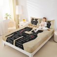 thumbnail image 3 of Castle Fairy Romantic Couple Bed Sheets 4-Piece,Happy Valentine'S Day Full Size Sheets,Black Beige,1 Fitted Sheet, 1 Flat Sheet and 2 Pillowcases, 3 of 6