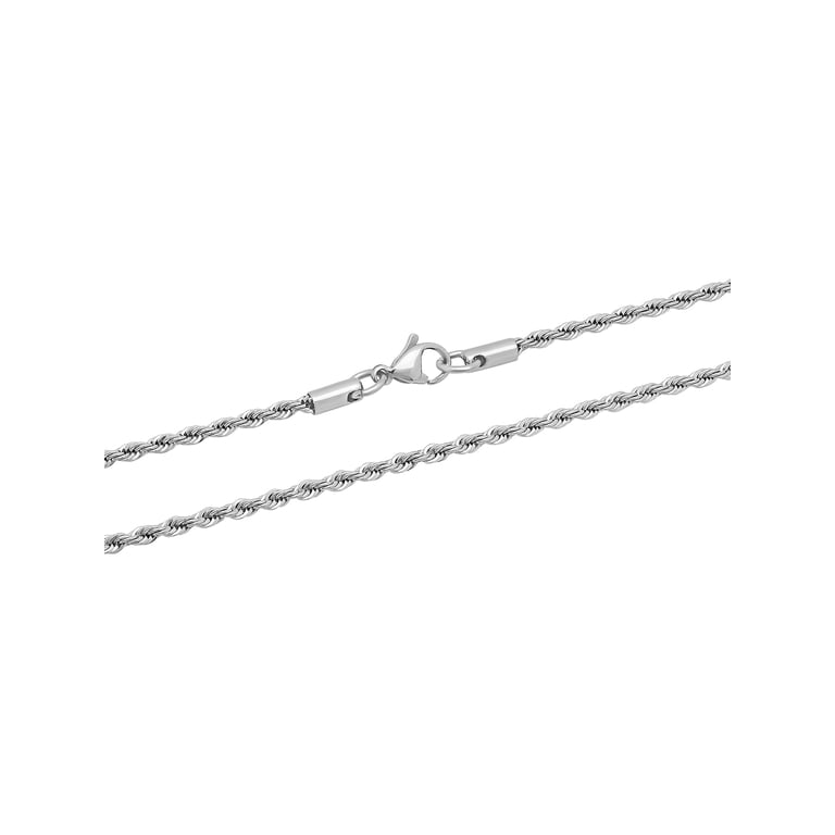 Men's Two-Tone Stainless Steel Link Chain Necklace | 24-inch Brown & Silver Tone | Hypoallergenic