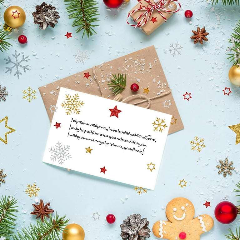 50pcs Christmas Snowflake Self Adhesive Stickers Window Gift Envelope DIY  Decal Home Xmas Decor Snowflake Stickers Navidad 2024