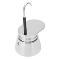 thumbnail image 3 of Espresso Maker, Stainless Steel Single Tube Moka Pot Lightweight Portable Anti Leaking Fast Cooking Easy to Operate Classic Stovetop Cafe Maker for Home Outdoor Camping Parties, 3 of 8