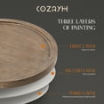 thumbnail image 4 of COZAYH Pedestal Tray Top End Table for Holding Drinks, Lamps or Plants, Brown, 4 of 11