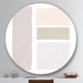 thumbnail image 2 of Designart 'Painted Simple Form Neutral on White' Geometric Metal Circle Wall Art - Disc of 36, 2 of 5