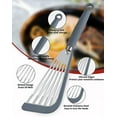 thumbnail image 6 of 2Pcs Silicone Fish Spatula For Nonstick Cookware, Slotted Spatula Turner with Heat Resistant Silicone Handle for Cooking, Frying Fish, Eggs, Steak - Grey, 6 of 7