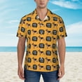 thumbnail image 2 of Pofeuu German Shepherd Woof Print Hawaiian Shirt for Men Sleeves Casual Button Down Summer Beach Dress Shirts T-Shirts,Medium, 2 of 7