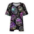 thumbnail image 4 of Pisexur Printemps Tops for Women 2025 Women Mode Été Imprimé Régulier Women Manches Courtes Col Rond Womens Tops Multicolore,4TG, 4 of 7