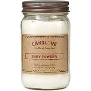CANDLOVE Baby Powder Scented 16oz Mason Jar Candle 100% Soy Made in The USA