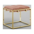 thumbnail image 6 of Posh Living Markus Modern Tufted Velvet Ottoman in Blush Pink/Gold, 6 of 8