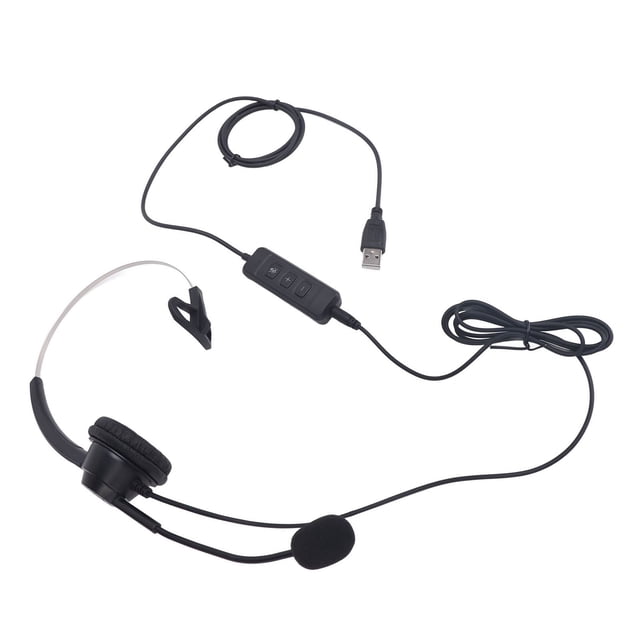 Auriculares Telefónicos, Auriculares Monoaurales Con Conector USB De 3,5 Mm, Color Negro, Ampliamente Utilizados Para Tabletas